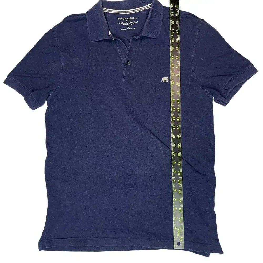 Banana Republic Polo Shirt Blue Small Short Sleeve Cotton